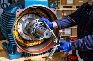 Sostituzione del cuscinetto su motore industriale